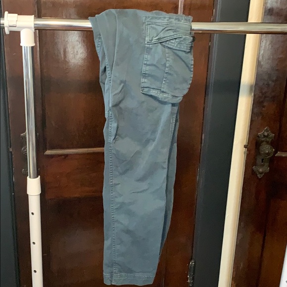GAP lived-in teal cargo pants